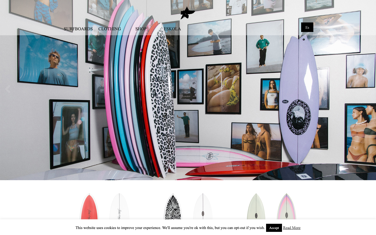 Homepage Pukas Surf desktop